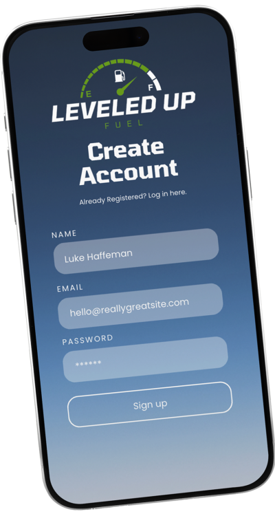 Leveled Up Fuel Customer Portal